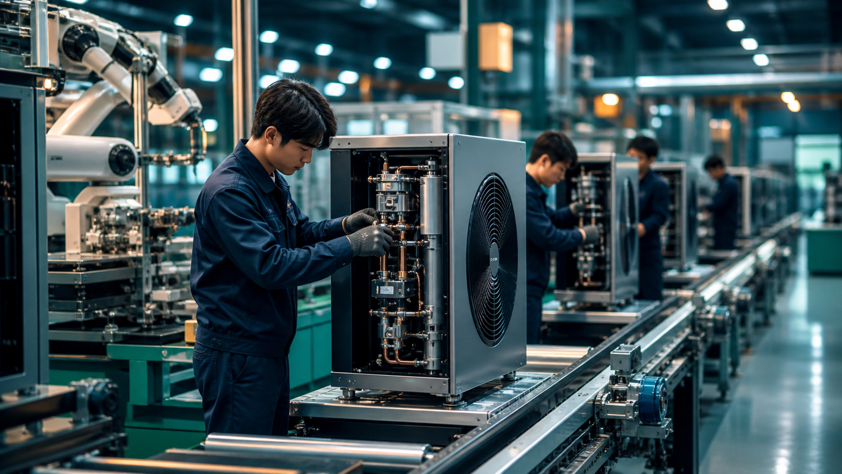 サムスンEHS国内生産が示す暖房電化の競争軸を表現するヒートポンプ設備の情景